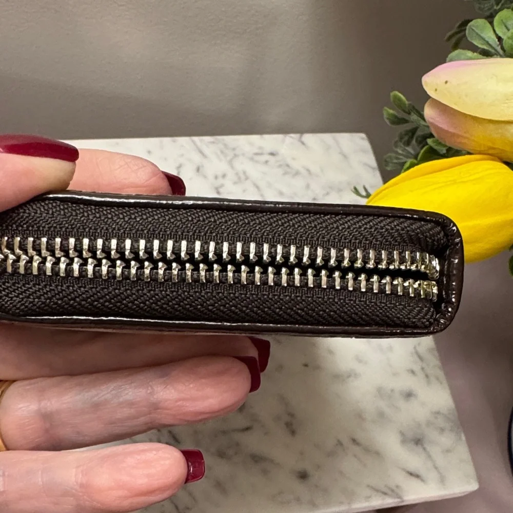 Coach Ashley Signature Sateen Tan and Brown Hobo Shoulder and Wallet PRISTINE! - Picture 11 of 16